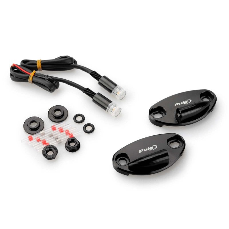 PUIG TAPPO FORO SPECCHIETTO CON FRECCE TAB KAWASAKI ZX-10R 21-25 NERO