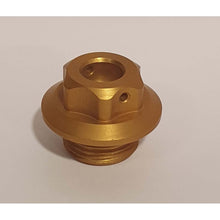 Carica l'immagine nel visualizzatore di Gallery, RACINGBIKE TAPPO OLIO MOTORE COLORE ORO - COD. T001O - Filettatura: M22x1.5. - OFFERTA